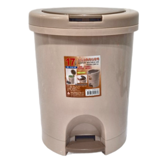 大哈波兩用垃圾桶 17L 330 x 290 x 365mm BI-5938 1個, 奶茶色 + 咖色