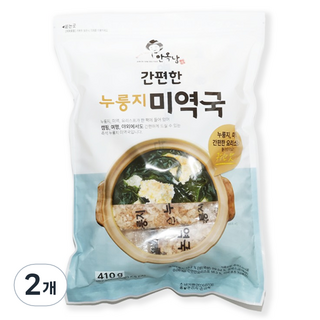 안옥남 누룽지 미역국, 2개, 410g