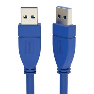 POLYWELL 寶利威爾 USB3.0 Type-A 公對公 高速傳輸線 3A 5Gbps PW15-W45-S020, 2m, 藍色, 1條