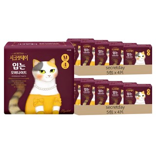 secretday 韓國原裝進口 夜用褲型衛生棉, M, 4片, 10包