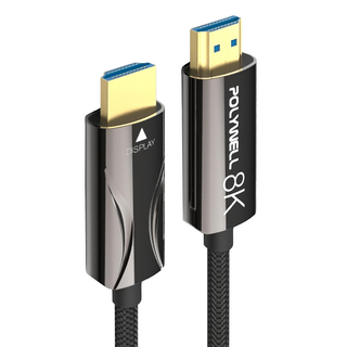 POLYWELL 寶利威爾 HDMI 2.1版光纖線 8K 7680 x 4320 60Hz PW15-W60-R015, 15m, 1條