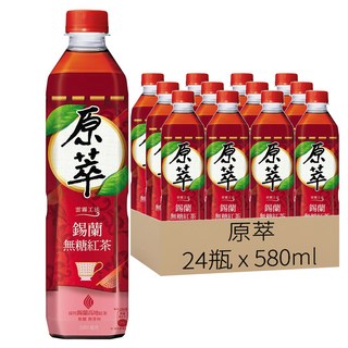 原萃 錫蘭無糖紅茶, 580ml, 24瓶