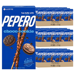 PEPERO 黑餅乾巧克力口味餅乾棒, 32g, 120盒