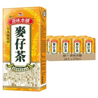 統一 原味本舖 麥仔茶, 375ml, 24入