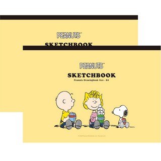 에이치엠플러스 피너츠 스누피 뜯어쓰는 스케치북, B4, 50매, 2개