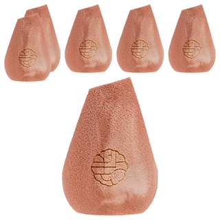 點胭脂 蘭嶼角鴞 角型四切美妝蛋, 大理石棕色, 6個