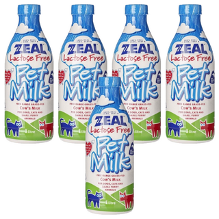 ZEAL 紐西蘭犬貓專用鮮乳, 不含乳糖, 1公升, 1L, 5瓶