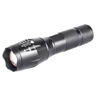 強光手電筒 不含電池 130mm~150 x 39mm 110g, 1個, 黑色