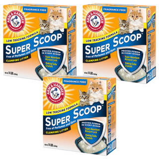 ARM&HAMMER 超凝結貓砂 無香味 99%低粉塵 超強凝結力 易於清潔, 6.35kg, 3盒