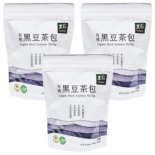 里仁 有機黑豆茶包, 10包, 3袋, 15g