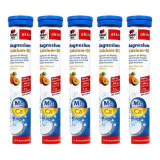 Doppel herz 德之寶 鈣鎂D3發泡錠, 6.5g, 15顆, 5瓶