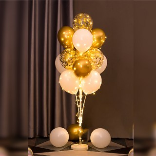 氣球樹套餐 D款 2個 - 派對裝飾氣球組，含LED燈，適用於生日、婚禮等慶祝場合