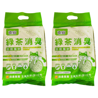 尊寵 消臭豆腐砂, 綠茶, 2.7kg, 2包