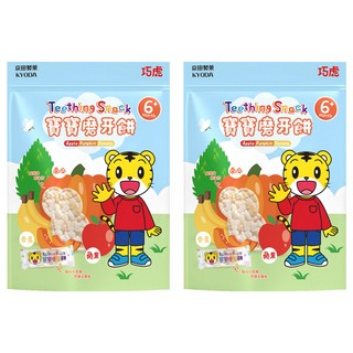 KYODA 京田製菓 巧虎寶寶磨牙餅 6個月以上寶寶適用, 蘋果 + 南瓜 + 香蕉, 36g, 2袋