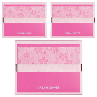 URBAN LEAVES 韓國原裝櫻花吸油紙 環保棉紙 輕易抽取, 50張, 3包