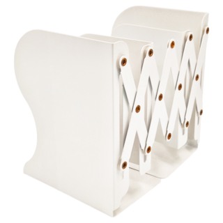 FANCY LIFE 收納伸縮書架, 白色, 19.5 x 15cm