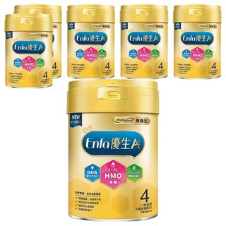 Mead Johnson 美強生 Enfa A+ 優生4兒童營養配方 HMO新配方 3~7歲, 850g, 6罐