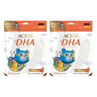ACE SUPER KIDS DHA 機能Q, 橘子口味, 無腥味, 補充孩童營養, 2.8g, 14顆, 2包
