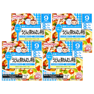 WAKODO 和光堂 烏龍麵茶碗蒸便當 Set 2入, 9個月以上寶寶適用, 無色素、無防腐劑、無香料, 160g, 4盒