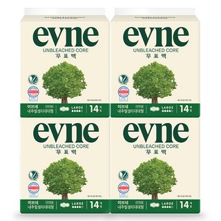evne Core蝶翼衛生棉, 4組, 14入, 大型