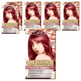 L'OREAL PARiS 巴黎萊雅 台灣公司貨 優媚霜時尚魅力系列 染髮霜, 7.25 煙燻粉棕, 6盒