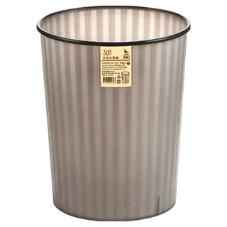 UDA 有達 中圓日光垃圾桶/塑膠桶 8L 3個 Set, 霧黑色