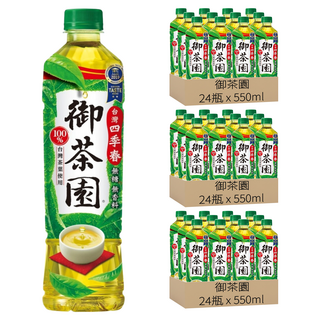 御茶園 台灣四季春 無糖, 550ml, 72瓶