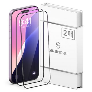 신지모루 풀커버 하이브리드 강화유리 액정보호필름 세트, 1세트