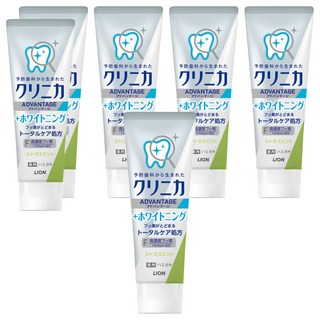 LION 獅王 固齒佳 酵素極致亮白牙膏 高濃度氟素1450ppm配合, 130g, 6條