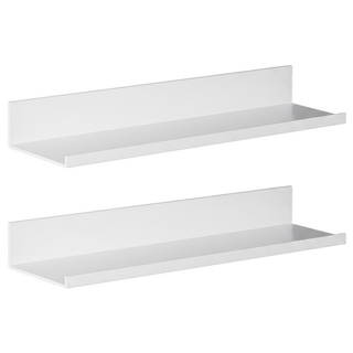 太空鋁牆上床頭置物架 60cm 2個 白色