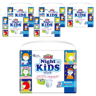 GOO.N 大王 日本境內版 YA晚極速吸收貼合紙尿褲 Kids 男女適用 13~25kg, L, 132片