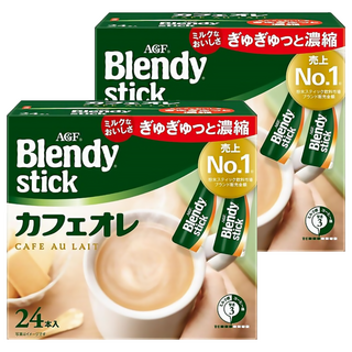AGF Blendy 經典咖啡歐蕾風味即溶飲品, 8.2g, 24條, 2盒