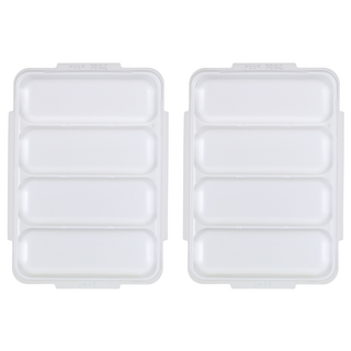 Richell 利其爾 第三代離乳食連裝盒 Set 50ml x 4格 冷凍保存容器, 透明, 200ml, 2個