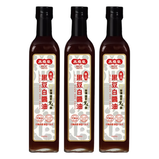 高慶泉 黑豆白醬油 100%純釀造, 480ml, 3瓶