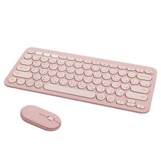 logitech 羅技 Pebble 2 Combo 無線藍牙鍵盤滑鼠組 原廠保固, YR0091 + MR0103, 玫瑰粉, 一般型