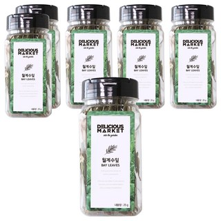 딜리셔스마켓 월계수잎 향신료, 25g, 6개