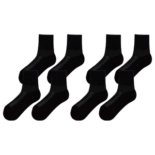 non-no 儂儂 石墨烯消臭襪1/2襪 科技防靜電面料 遠紅外線 高彈力, 24~28cm, 黑色, 4雙