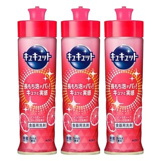 Kao 花王 Cucute 珂珂透 高效濃縮洗碗精 葡萄柚, 3瓶, 220ml