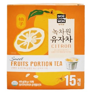 NOKCHAWON 綠茶園 蜂蜜風味柚子茶球, 15顆, 30g, 1盒