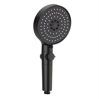 咪咪購物 五檔大面板浴室蓮蓬頭, 1個, 黑色