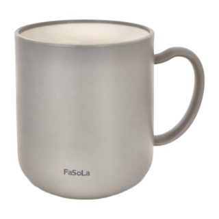 FaSoLa 日式仿陶瓷雙層朝暮口杯 漱口杯 灰色 - 350mL, 2個