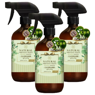 QUNDO 康朵 尤加利精油噴霧, 天然防蟲, 500ml, 3瓶