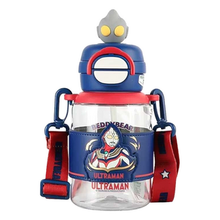 BEDDYBEAR 杯具熊 開口笑雙飲塑膠杯, 夏日迪迦 藍色, 680ml, 1個