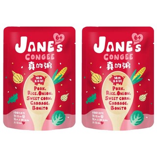 JANE's CONGEE 真的粥 豬肉玉米粥 台灣產, 150g, 2包