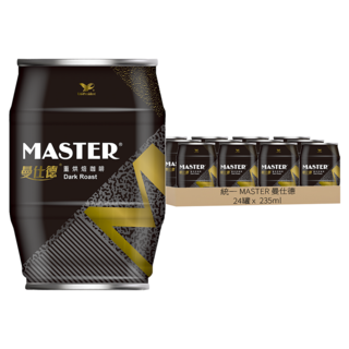 統一 MASTER 曼仕德 重烘培咖啡, 235ml, 24罐