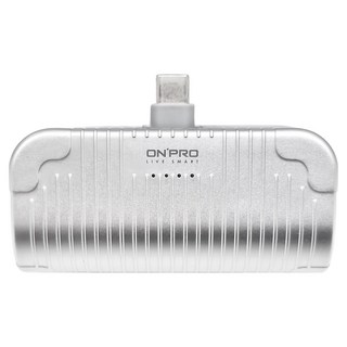 ONPRO 支架時尚口袋行動充 5000mAh Type-C - Type-C, VIA, 經典銀