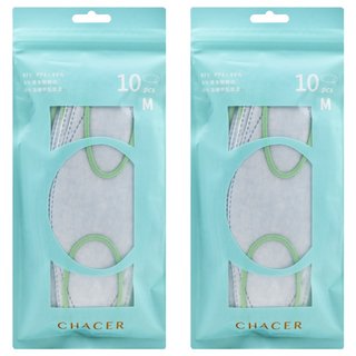 CHACER 佳和口罩 成人4D立體醫用口罩, 青燕冷灰, 10片, 2包