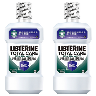 LISTERINE 李施德霖 亮白漱口水, 500ml, 2瓶