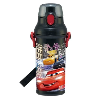 Skater 塑膠AG抗菌水壺 彈蓋直飲, 汽車總動員 多色, 480ml, 1個