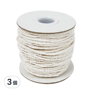 橘之屋 東坡粽繩，棉紗材質，長度43m, 白色, 3捲